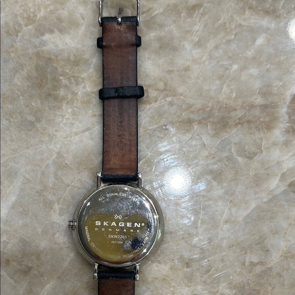 Skagen Ditte Watch with Black  Leather Strap - Picture 5 of 5